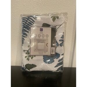 Lush Decor Devonia Allover Window Valance light filtering curtain White/Green